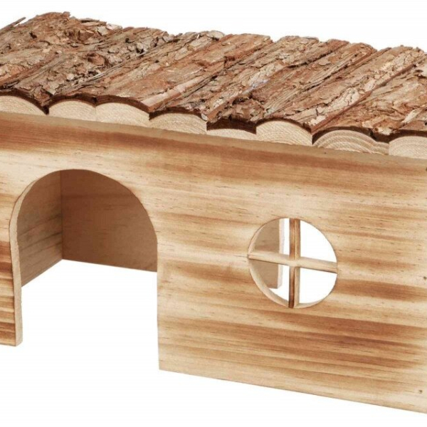 Natural Living dřevěný domek GRETE pro morčata, 2 vchody, 35 x 18 x 20 cm