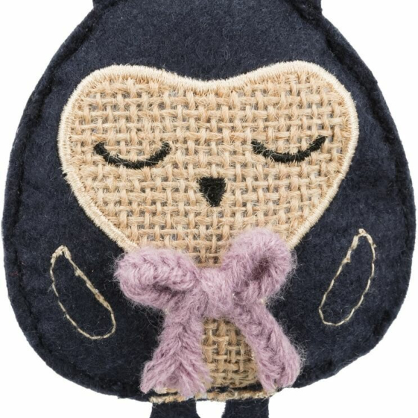 OWL - sova, šustící hračka pro kočky s katnipem, 11cm, plsť