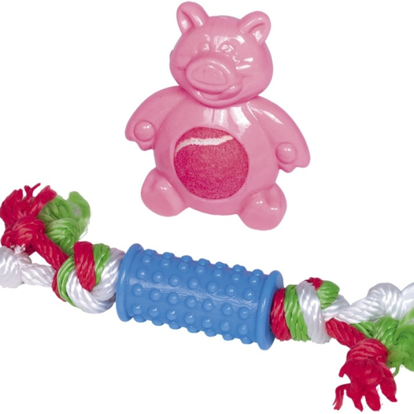 Nobby Puppy set hraček TPR pro malé pejsky 2 ks