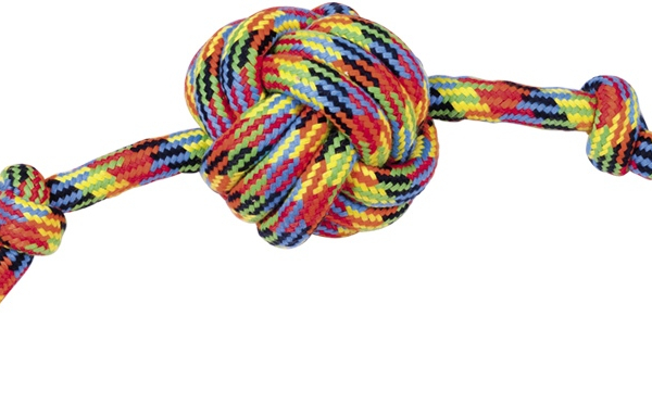 Nobby hračka pro psy lano barevné 1x uzel 298g 45cm