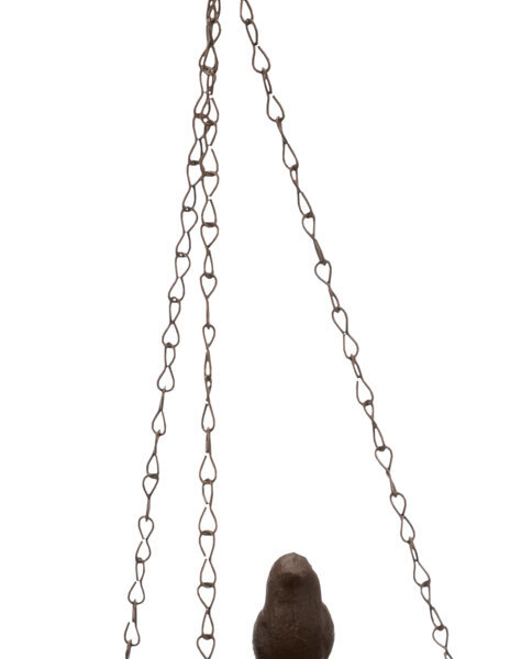 Závěsná miska na vodu, lité železo, 250 ml / 16 cm, hnědá
