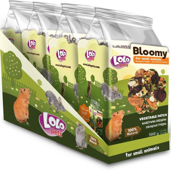 LOLOPets BLOOMY zeleninové chipsy pro hlodavce 100 g
