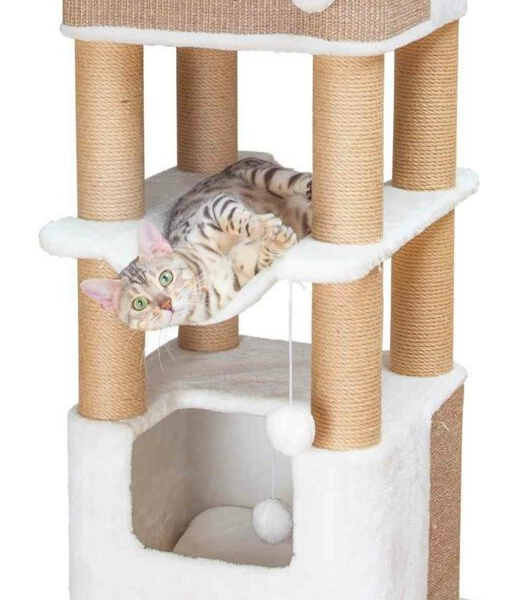 Škrabadlo LUCANO XXL 110 cm bílé/béžové