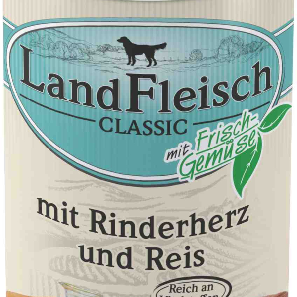 Landfleisch Dog Classic hovězí srdce s rýží