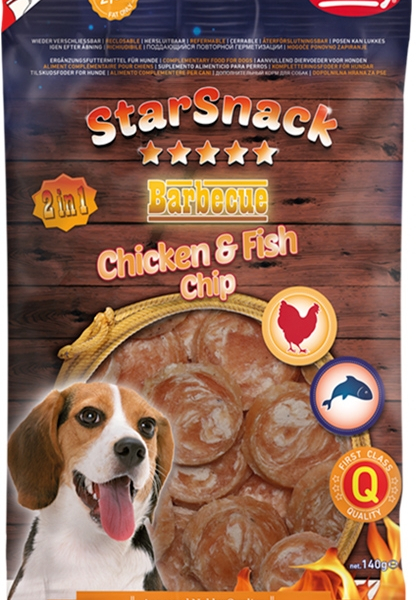 Nobby StarSnack BBQ Chicken, Fish Chip pamlsky 140g