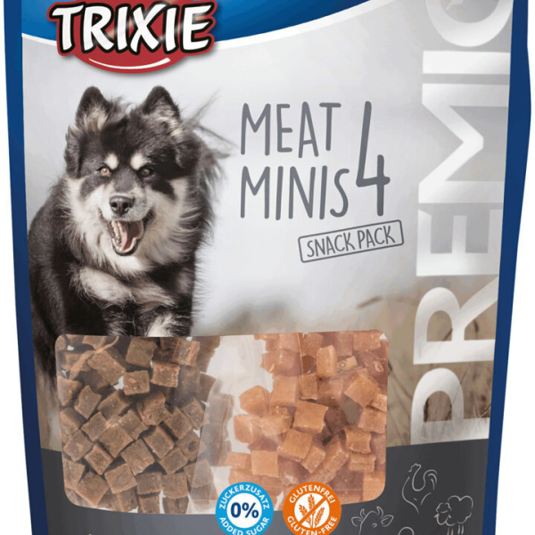 PREMIO 4 Meat Minis - mini kousky kuřecí, kachní, hovězí, jehněčí, 4x100g