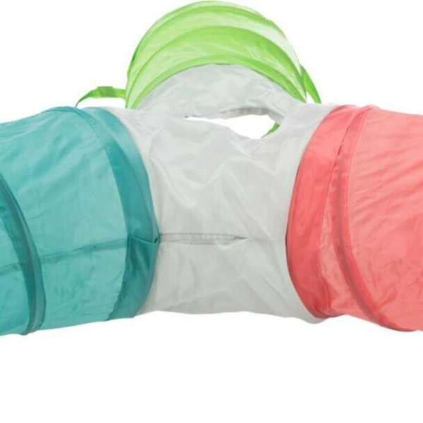 Nylonový troj- tunel pro králíky, různé barvy 3 × ø 18 × 47 cm