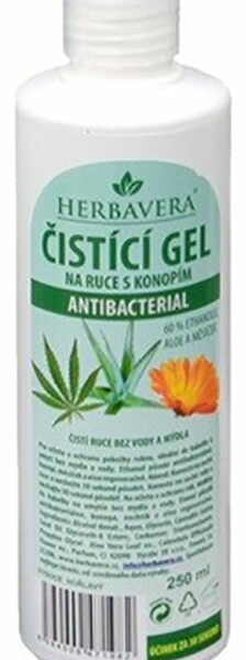 HERBAVERA antibakteriální čistící gel s konopím 250 ml