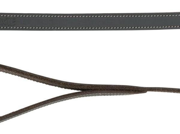 Vodítko RUSTIC kožené - 1,20 m - šedá