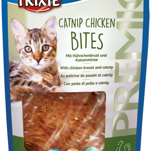 Premio CATNIP CHICKEN BITES kuřecí kousky s catnipem 50 g