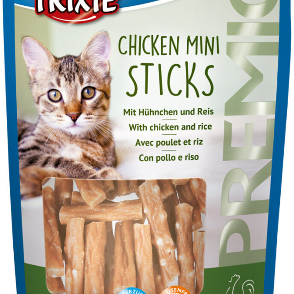 Premio MINI STICKS - mini tyčinky kuřecí s rýží 50 g