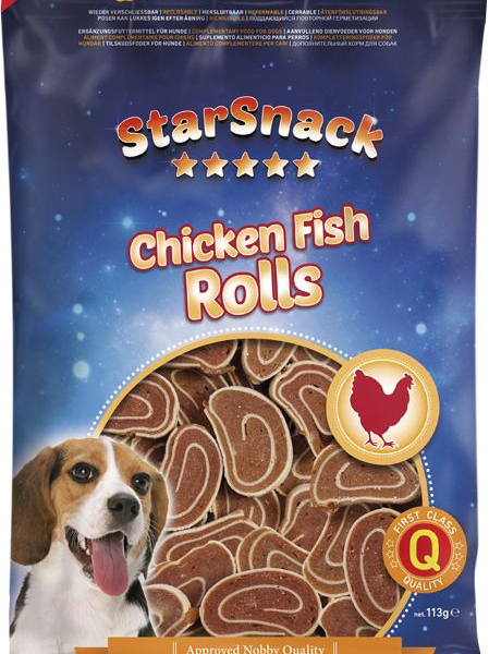 Nobby StarSnack Chicken Fish Rolls pamlsky 113g