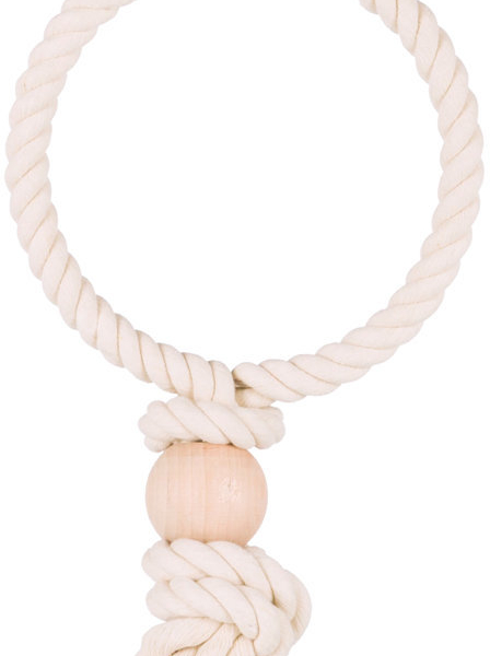 Závěsný bavlněný kruh s dřevěnou koulí 19cm TRIXIE
