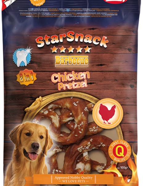 Nobby StarSnack BBQ Chicken Pretzel pamlsky 100g