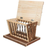 Jesličky na seno 40 x 22 x 30 cm, samostatně stojící, přírodní dřevo — Náhled 3 z 5