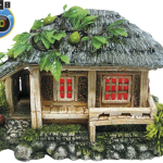Nobby akvarijní dekorace dřevěný dům s LED 19 x 12,5 x 12cm — Náhled 1 z 2