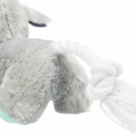 JUNIOR Dog, plyšový pes pro štěně, se zvukem a lanem, 24cm — Náhled 4 z 6