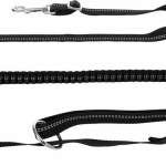 Joggingový pás s vodítkem, pás: 70-130 cm, vodítko 1.15-1.50 m, 20mm, šedá — Náhled 5 z 6