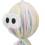Chobotnička z vlny s rolničkou, hračka pro kočky, 12 cm, polyester — Náhled 2 z 2