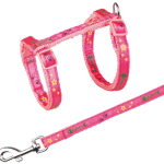 Postroj s vodítkem na kočku pošitý stužkou 22-36cm/10mm 1,2m — Náhled 3 z 4