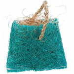 Taštička s kokosovým vláknem - hračka pro hlodavce, sisal, 10 x 13 cm, modrá — Náhled 1 z 3