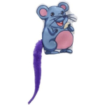 Myška emotivní s catnipem, barevný ocásek, 7.5 cm, látka, 5 druhů — Náhled 4 z 6