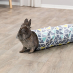 Plyšový hebký tunel pro hlodavce, ø 19 × 70 cm, barevná/šedá — Náhled 5 z 5