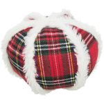 Xmas Ball - vánoční látkový míč zdobený plyšem, 15 cm — Náhled 1 z 2