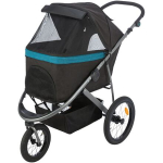 Kočárek BUGGY na vzduchových pneu,  60 x 112 x 120 cm, nosnost 20 kg, černá/petrolejová — Náhled 1 z 6