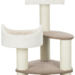 Škrábadlo MARCY Soft, 130cm, 3 sloupky, 3 patra, bouda, lůžko, krémové - DOPRODEJ — Náhled 1 z 6