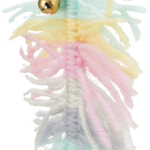 Peříčko z vlny s rolničkou, hračka pro kočky, 14 cm, polyester — Náhled 2 z 2