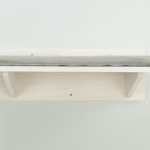 Podesta s polštářem, prvek na stěnu,  50 x 17,5 x 36,5 cm, bílá — Náhled 4 z 6