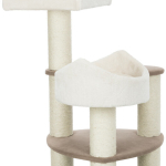 Škrábadlo MARCY Soft, 130cm, 3 sloupky, 3 patra, bouda, lůžko, krémové - DOPRODEJ — Náhled 4 z 6