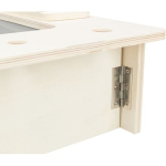 Krmná stanice - bar + misky, jesličky - 70 x 41 x 47 cm, dřevo/nerez/plast — Náhled 5 z 6