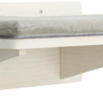 Podesta s polštářem, prvek na stěnu,  50 x 17,5 x 36,5 cm, bílá — Náhled 1 z 6
