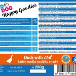 KIDDOG kachní masíčko na plátku z tresky 250 g — Náhled 2 z 2