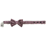 Xmas collars - set  8 ks vánočních obojků s mašlí, samet/plyš, lila/zelená — Náhled 3 z 3