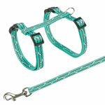 Postroj s vodítkem pro kočku - motiv 27-45cm/10mm 1,20m — Náhled 2 z 4