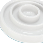 Miska k pomalému krmení, design kruhy, 0,45 l/ø 23 cm, plast/TPR, šedá — Náhled 5 z 6
