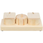 Snack Cups - interaktivní hra pro králíčky, 15 x 4,5 x 6 cm, dřevo — Náhled 1 z 4