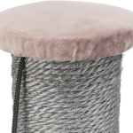 Škrabadlo LIVIA s bambulkou, sloupek 64 cm, starorůžová, sisal/plyš — Náhled 2 z 4