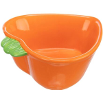 Keramická miska MRKEV (morče,králík), 180 ml/ 12 x 11 cm, oranžová — Náhled 1 z 3