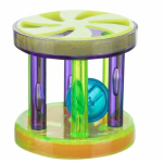 Plastový míček/klec s rolničkou 4,5cm/4cm ( 60ks dóza) — Náhled 3 z 4