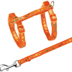 Postroj s vodítkem na kočku pošitý stužkou 22-36cm/10mm 1,2m — Náhled 2 z 4