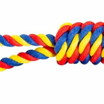 Vrhací přetahovadlo HipHop s tenisákem 6 cm, 36 cm /130 g zelená, modrá, žlutá — Náhled 2 z 2