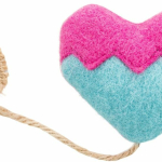 HEART - srdce, šustící hračka pro kočky s katnipem, 8 cm/18 cm, plsť/juta — Náhled 2 z 3