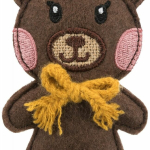 BEAR - medvěd, šustící hračka pro kočky s katnipem, 10cm, plsť — Náhled 1 z 2
