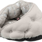 Plyšová jeskyně Feather 47 x 27 x 41 cm šedá/stříbrná — Náhled 3 z 6