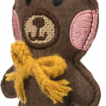 BEAR - medvěd, šustící hračka pro kočky s katnipem, 10cm, plsť — Náhled 2 z 2