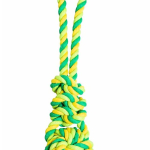 Přetahovadlo míč s uzlem HipHop bavlněné 23 cm / 90 g limetková, zelená — Náhled 2 z 2